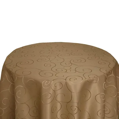 Produktbild von ORNAMENTE Tischdecke RUND 135 cm CAPPUCCINO bügelfrei strapazierfähig pflegeleicht