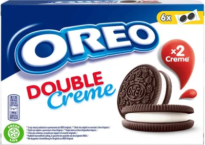 Zdjęcie produktu dla Oreo Double Ciastka Kakaowe Z Nadzieniem O Smaku Waniliowym 170 G (12 Sztuk)