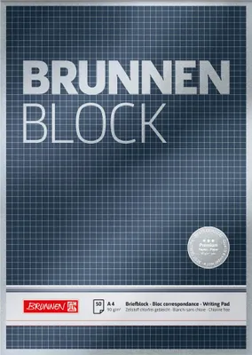 Produktbild von BRUNNEN Briefblock A4 90g 50Bl kar 660579