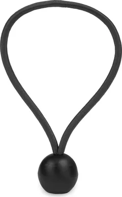 Image de Élastiques de serrage avec boule, set de 20, noir 13 cm