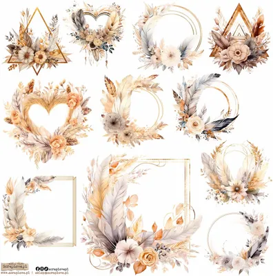Produktbild von AUFKLEBER - ScrapLove - Boho Floral 4 - Boho Blumig 4