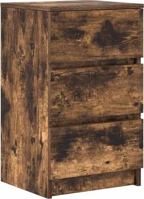 Obrázok produktu pre Nočná skrinka s 3 zásuvkami dymový dub 39x35x65 cm