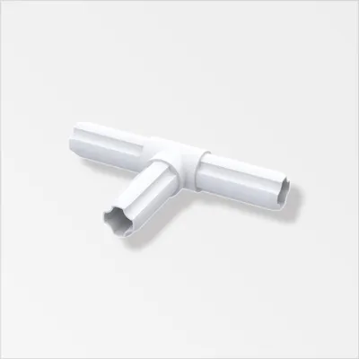 Produktbild von alfer Combitech T-Verbinder Winkel Kunststoff 23,5 mm weiß