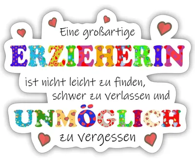 Produktbild von Spreadshirt Großartige Erzieherin Abschiedsgeschenk Sticker Aufkleber, 10 x 10 cm, Mattweiß