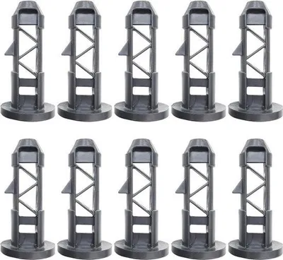Produktbild von 10 Stück Müllcontainer Deckelverschlüsse - Müllcontainerverschlüsse - Deckelklammern - Scharnierstifte - passend für 240 Liter Mülltonnen.
