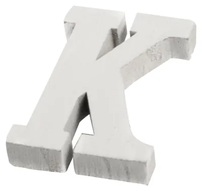 Produktbild von Kleine weiße Holz-Buchstabe K 5 cm für Hochzeitsdeko - Einheitsgröße