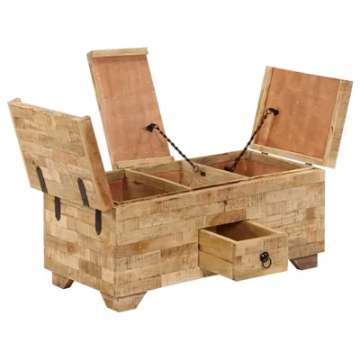 Image de vidaXL Table basse en bois massif de manguier 80x40x35 cm