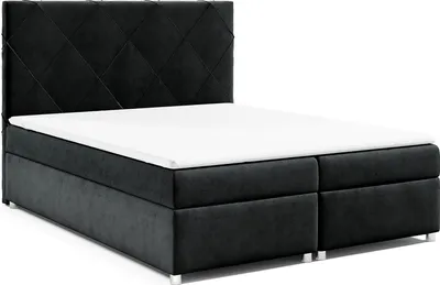 Produktbild von Best for Home Boxspringbett mit Bettkasten Trinity K-7 Bonellfederkern inkl. Topper, mit Lieferung, Aufbau & Entsorgung 180x200-Schwarz