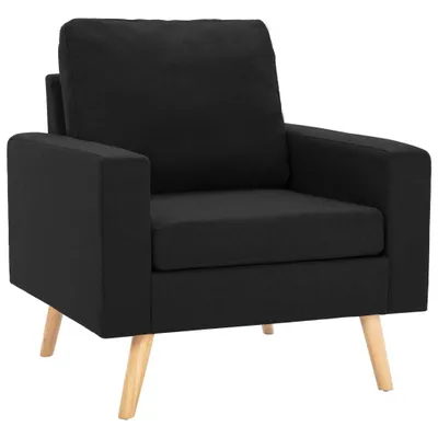 Produktbild von Schwarzer Stoffsessel, 77x71x80 cm (B x T x H)