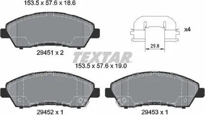 Produktbild von TEXTAR Bremsbeläge Satz für FUSO (MITSUBISHI) Canter 2945101