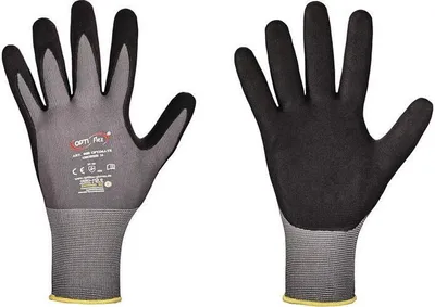 Produktbild von Handschuh OPTIMATE Gr.6 grau/schwarz EN 420/EN 388 PSA II OPTIFLEX
