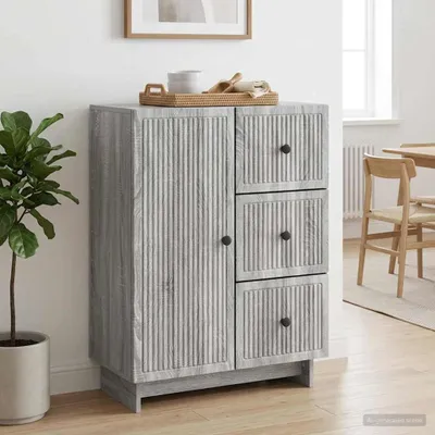 Obrázok produktu pre vidaXL Komoda Sonoma, sivá, 66 x 34,5 x 90 cm, drevotrieska
