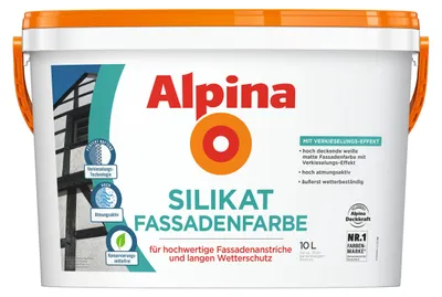 Produktbild von Alpina Silikat Fassadenfarbe 10 Liter weiss