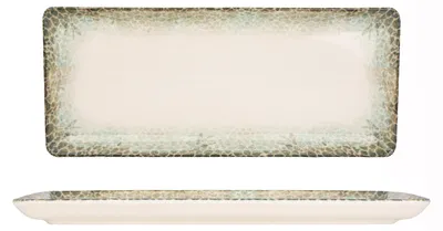 Zdjęcie produktu dla Miska do serwowania Kütahya Porselen – Rust Green – porcelana – 35 x 15 cm