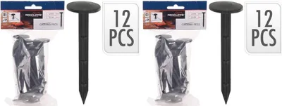 Produktbild von 2 x Zelthering Zeltstäbchen 12 Stück Set Schwarz Zeltzubehör