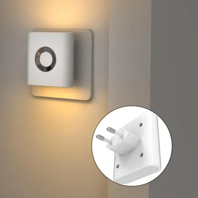 Produktbild von 2x LED Nachtlicht Steckdose mit Bewegungsmelder, 4000K Neutralweiß, Dämmerungssensor, Auto An/Aus, ideal für Kinderzimmer, Flur, Bad, Schlafzimmer