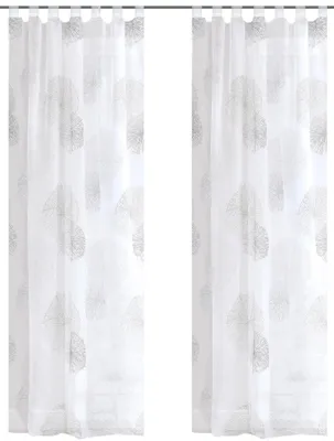 Produktbild von HOME WOHNIDEEN Rawlins 2Er Set Schlaufenschal 145 X 140 cm 2x Fertigschal inkl. 1x Bügelband Grau