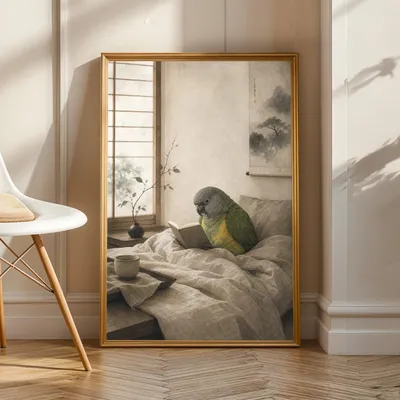 Mohrenkopfpapagei, Vogelposter, Produktansicht 1