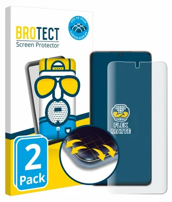 Produktbild von 2x BROTECT Fullscreen Schutzfolie für Samsung Galaxy S21 Ultra 5G Displayschutz Folie Fullcover Matt Entspiegelungsfolie