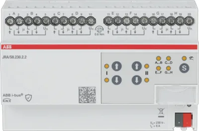 Image de Actionneur ABB pour stores/volets roulants, 8 voies, avecmanuelle, 1 pièce.