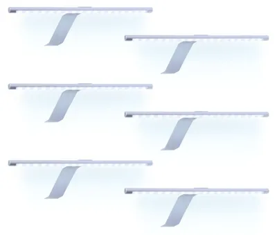Produktbild von kalb | LED Kleiderschrankleuchte Schrankbeleuchtung Regalbeleuchtung 6er SET tageslichtweiss mit Fußschalter