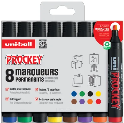 Immagine prodotto di uni-ball PM126/8 PF uni-ball Permanent-Marker PROCKEY PM126/8 PF, 8er-Set