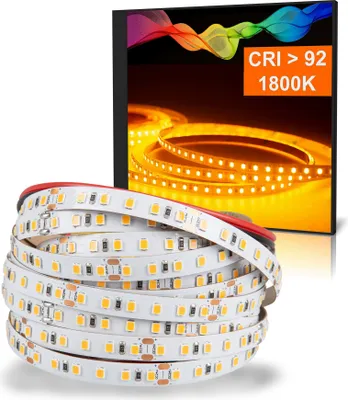 Produktbild von LED Strip 2835 Amber (1800K) CRI 92 72W 5 Meter 24V IP20