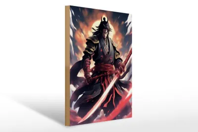 Produktbild von Holzschild 12x18cm Samurai der Windschneide