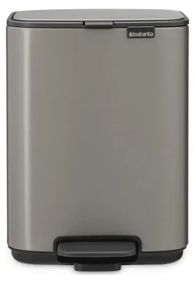 Obrázok produktu pre Brabantia Bo, 4 L, Obdĺžnikový, Oceľ, Platinová, Plast, Pedál