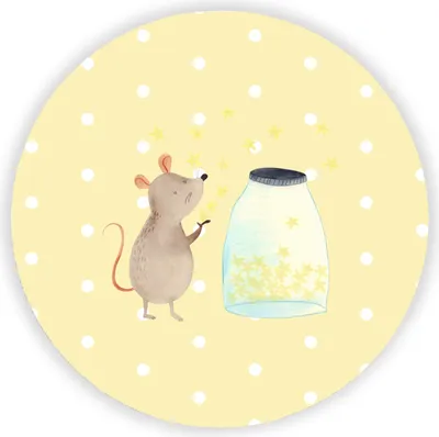 Produktbild von Mr. & Mrs. Panda magnet Maus Sterne - Gelb Pastell - Geschenk, für magnettafel, kühlschrank, Kühlschrankmagnet, Kindergeburtstag, whiteboardmagnet, pinwand, Geburt