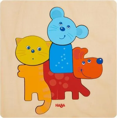 Produktbild von HABA 304610 Holzpuzzle Haustiere