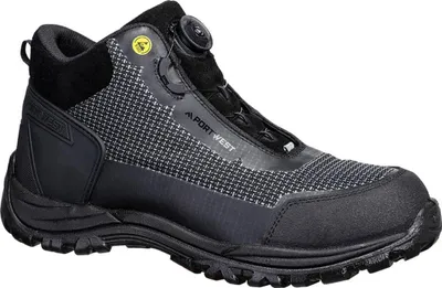 Productafbeelding van Portwest constructieschoen, composiet, mid-model, S3S, ESD, SR, FO, FE04, maat 42, zwart/grijs