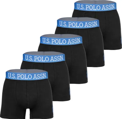 Produktbild von U.S. POLO ASSN. Herren Boxershorts, 5er Pack - Trunks, Logo, Baumwoll-Stretch Schwarz 2XL