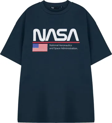 Produktbild von NASA - "Space Administration" T-Shirt für Herren/Damen Uni, kurzärmlig NS9133 (M) (Marine)
