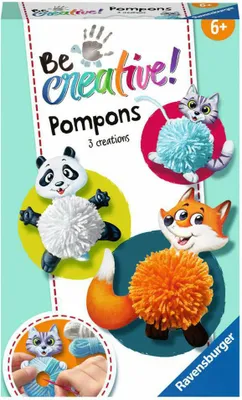Image de Ravensburger 18429 Be Creative Animaux à pompons, DIY pour enfants à partir de 6 ans
