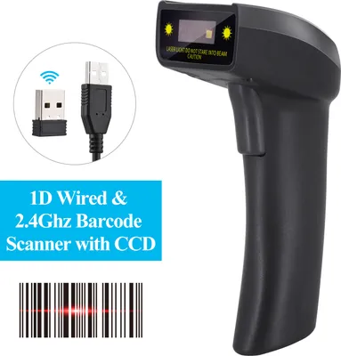 Obrázok produktu pre 1D bezdrôtový snímač čiarových kódov Ručný USB káblový CCD snímač čiarových kódov Manuálne spúšťanie Podpora skenovania papiera a obrazovky Kód Kompatibilný s Windows Android MAC pre Supermarket Maloobchod Knižnica Logistika Sklad Colné systémy