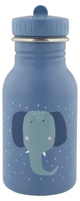 Produktbild von Trixie Trinkflasche Edelstahl Kinder 350ml Mrs. Elephant blau auslaufsicher