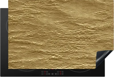 Produktbild von KitchenYeah© Herdabdeckplatte Gold - Struktur - Luxus , 81x52cm, Küche Deko, Glaskeramikkochfeld Herdabdeckung, Abdeckplatte fùr Kochfeld