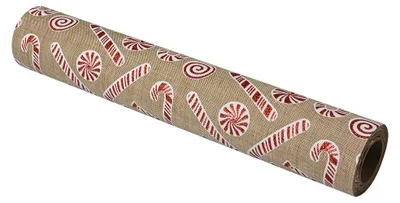 Obrázok produktu pre Clayre & Eef Bežec na stôl 28x275 cm Béžová Červená Syntetické Vianoce