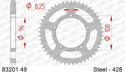 Produktbild von AFAM Kettenrad 83201-49 Hinten für MZ MOTORCYCLES RT Stahl