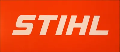 The Stihl logo is displayed prominently on an orange background.