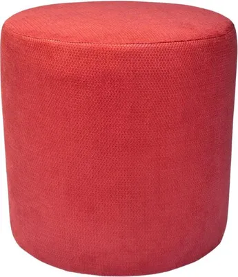 Zdjęcie produktu dla Pufa okrągła MAKALU 40x40 cm stylowy podnóżek do salonu welur przyjemny w dotyku