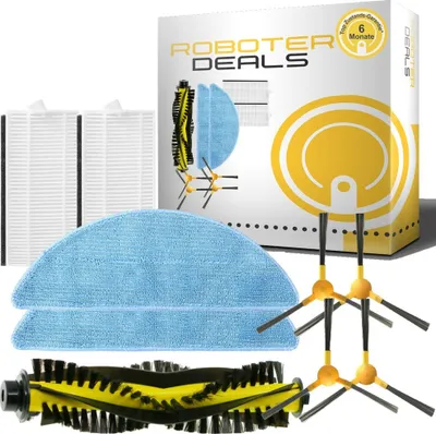 Obrázok produktu pre Sada príslušenstva, náhradné diely pre robotický vysávač Tesvor S7 Pro (2x utierka, 4x bočné kefy, 2x filtre, 1x hlavná kefa)