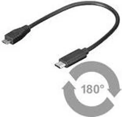 Image de MicroConnect Microconnect USB3.1CAMB02 Câble USB 2.0 0,2 m Micro-USB B USB C Noir