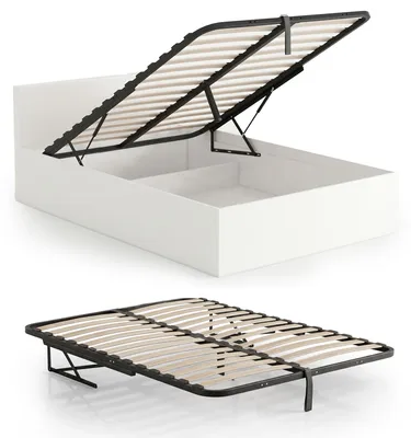 Produktbild von Metall Lattenrost mit Gasdruckfeder fuer Betten 28 Leisten Geteilt 120x200 cm
