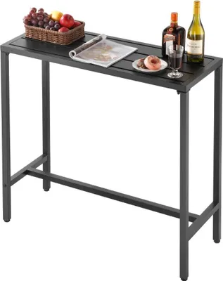 Produktbild von Bartisch 1000x375x980mm - Bistrotisch und Stehtisch mit Metallgestell - Rechteckige Esstische, Küchentisch und Tresentisch - Partytisch als Gartenmöbel für Balkon, Garten, Poolrand