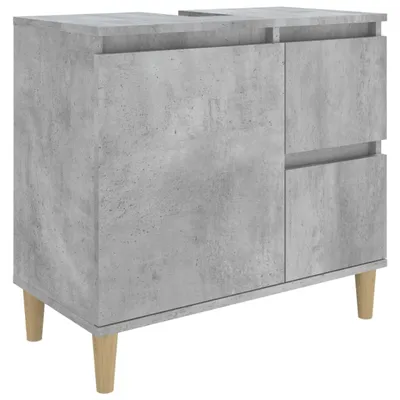 Produktbild von vidaXL Badschrank Betongrau 65x33x60 cm Holzwerkstoff