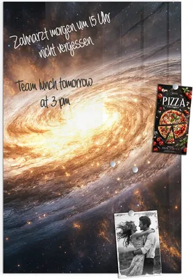 Produktbild von Magnettafel 40x60cm Pinnwand Whiteboard beschreibbar - Galaxie Nachthimmel