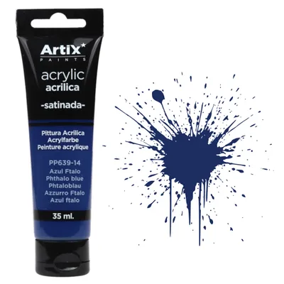 Obrázek produktu pro Akrylová barva Artix 35 ml ftalová modrá – vysoká pigmentace, rychlé schnutí, plátno, dřevo, DIY