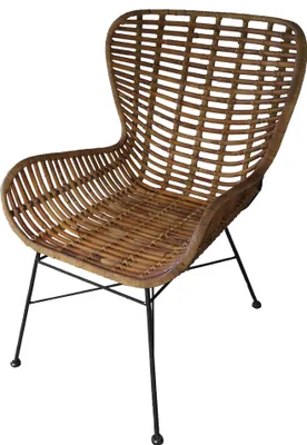 Produktbild von SIT Möbel Armlehnstuhl | Sitzschale Rattan natur | Gestell Metall | B 60 x T 70 x H 88 cm | 05325-04 | Serie RATTAN